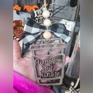Pumpkin Spice Junkie Car charm or ornament